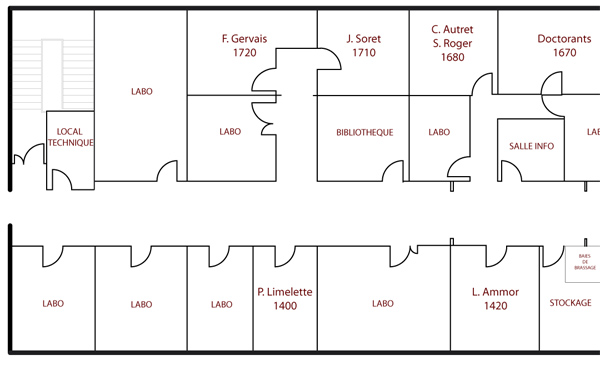 Plan du bâtiment E0 (niveau 1) Plan du bâtiment E0 (niveau 1)